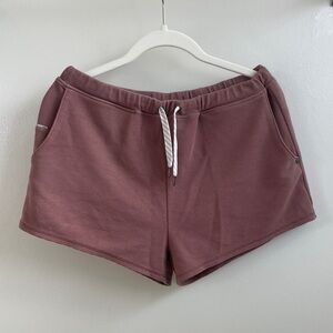 (SOLD) Vuori Women's Dusty Rose Mauve Waffle Knit Shorts